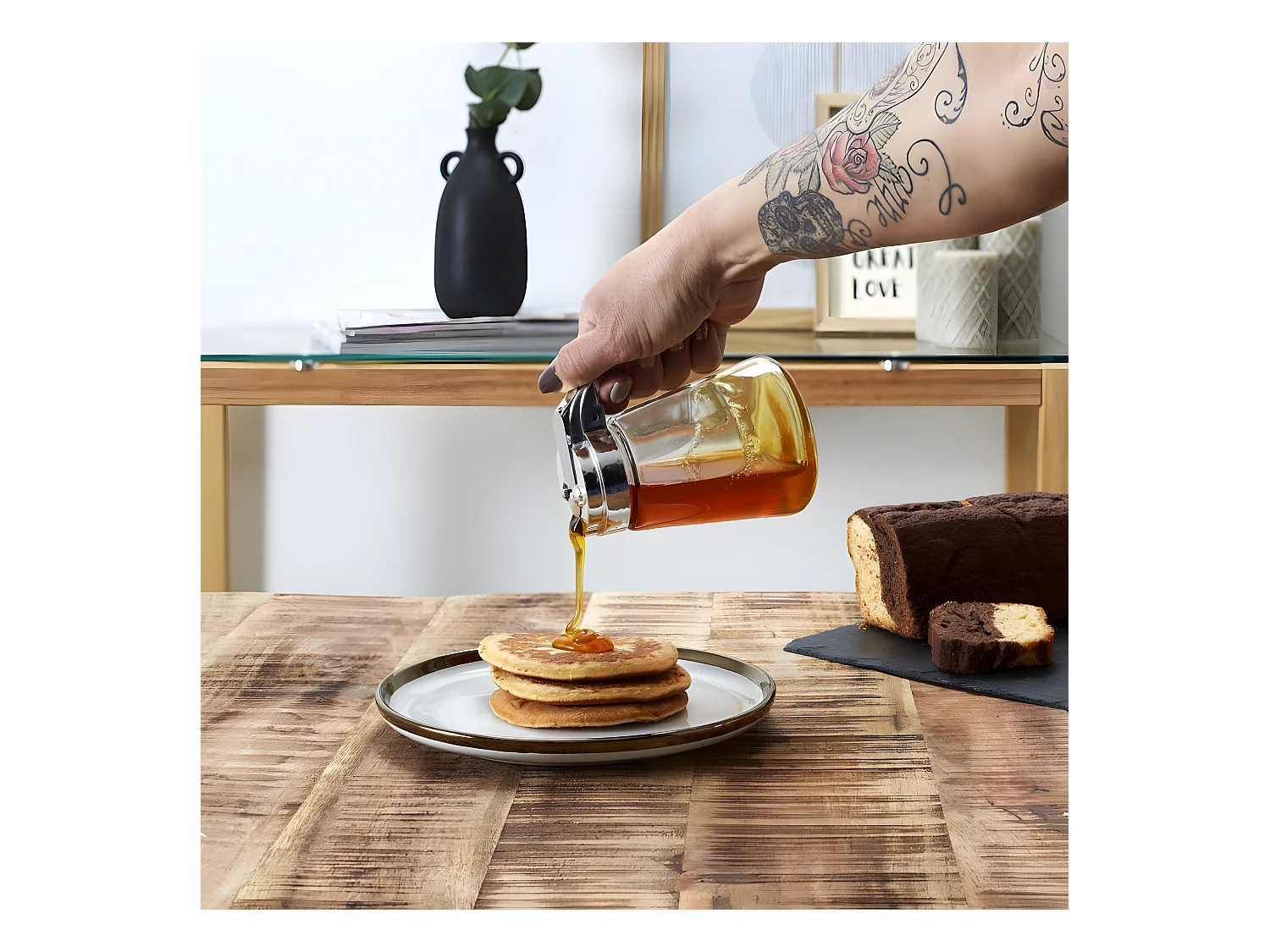 Verseur à Miel en Verre "Honey" 30cl Transparent