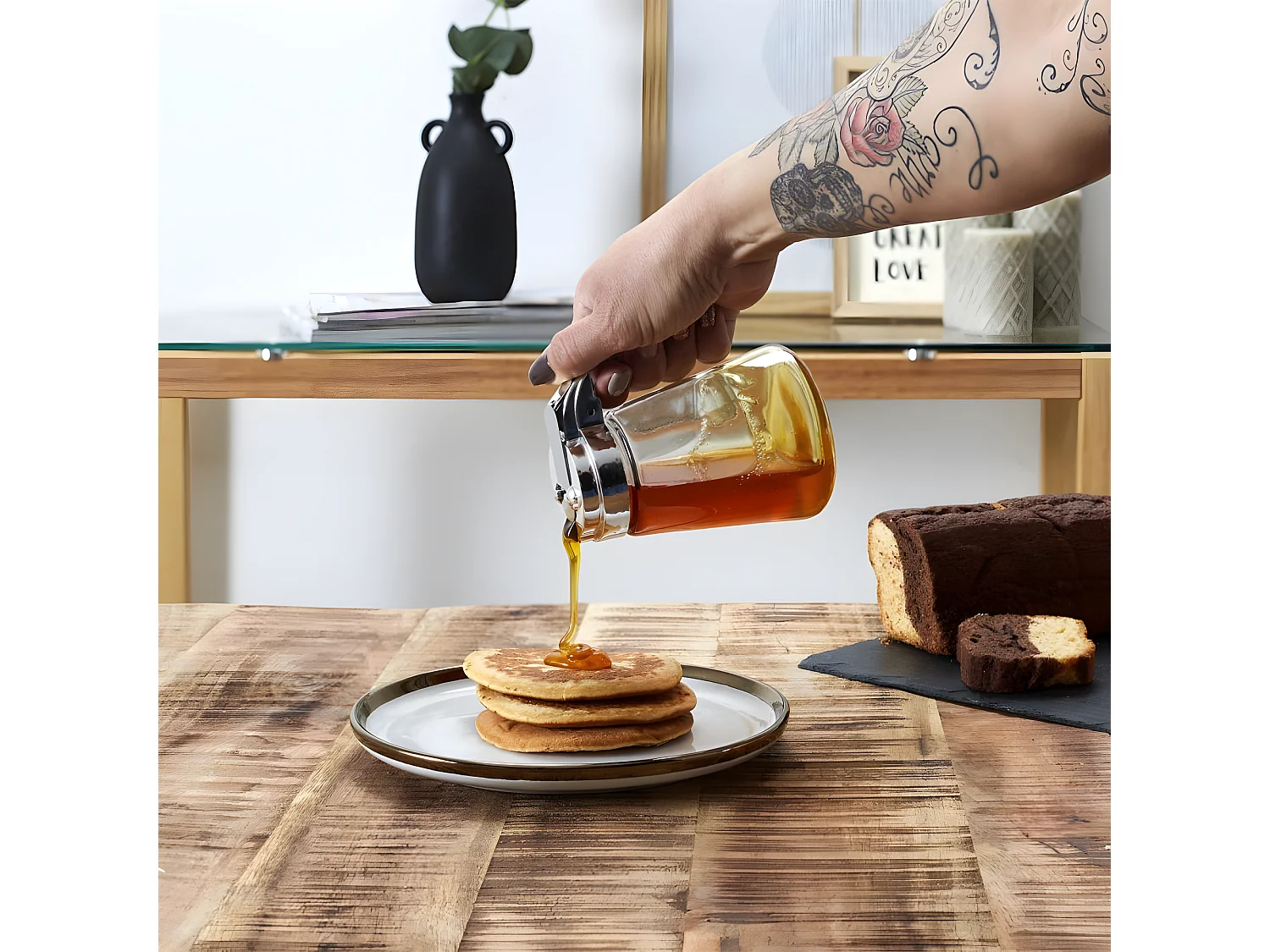 Verseur à Miel en Verre "Honey" 30cl Transparent