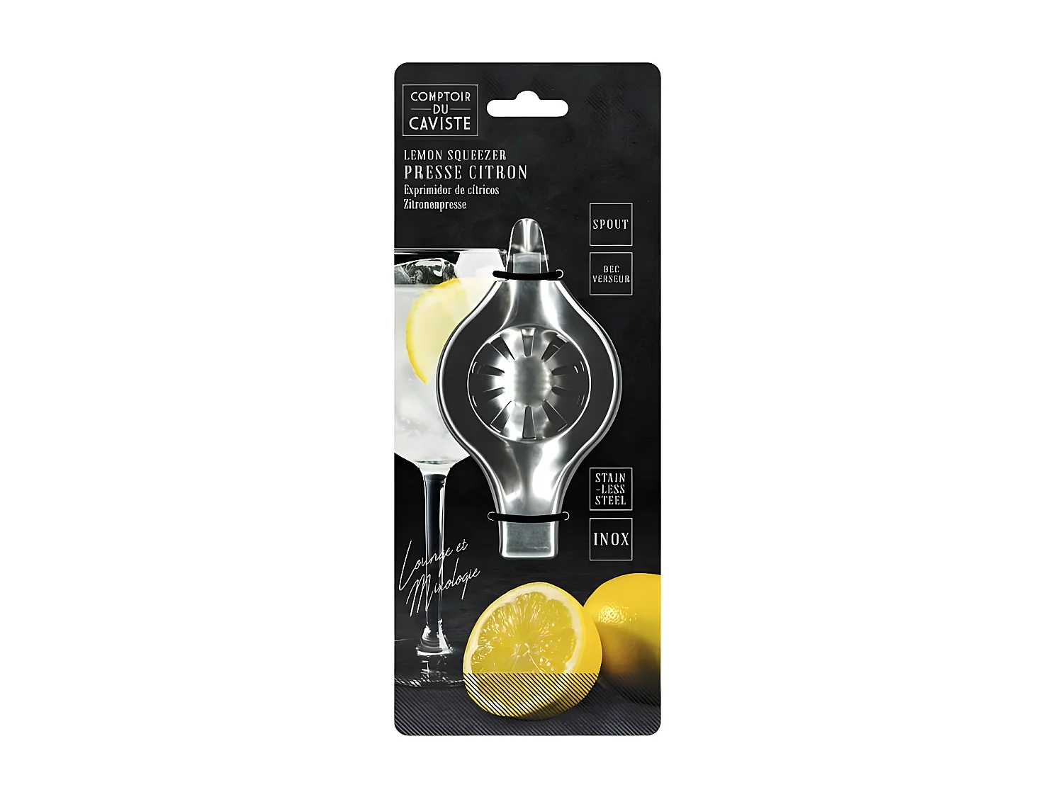 Zesteur à Citron "Inox" 12cm Argent