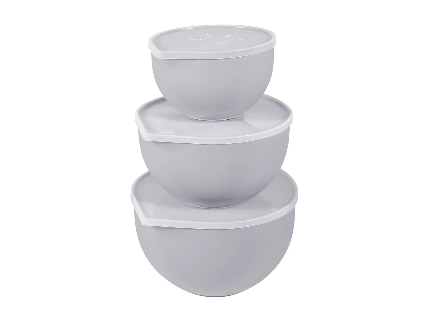 Lot de 3 Bols Pâtissiers "Couvercles" 24cm Gri