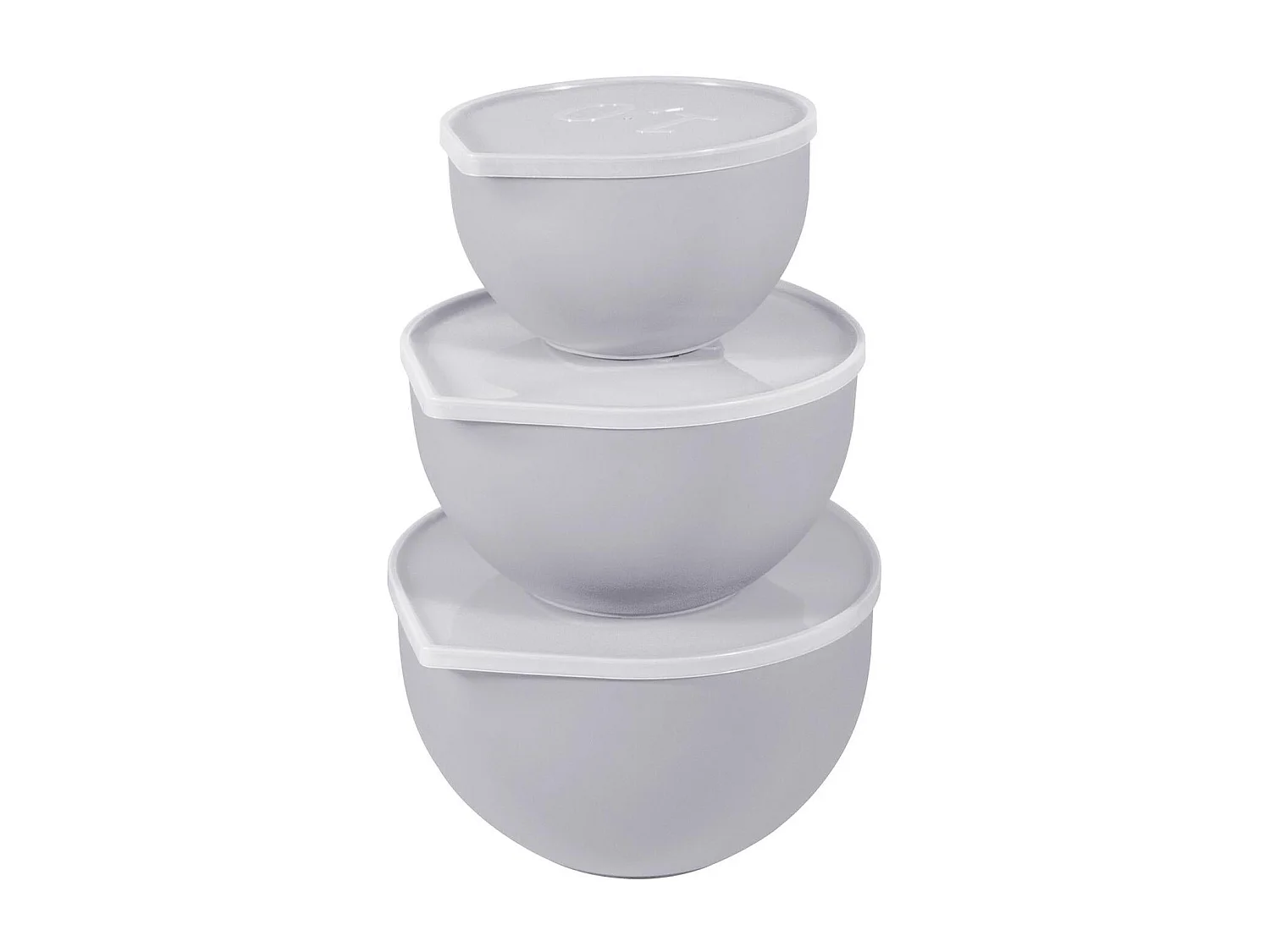 Lot de 3 Bols Pâtissiers "Couvercles" 24cm Gri