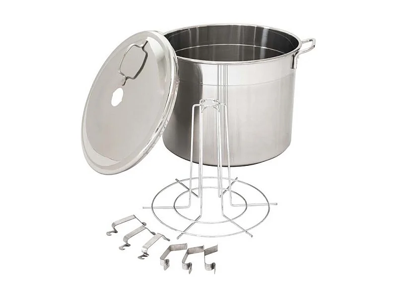 Sterilisator oder Kochtopf ganz aus Edelstahl Für 6 Gläser