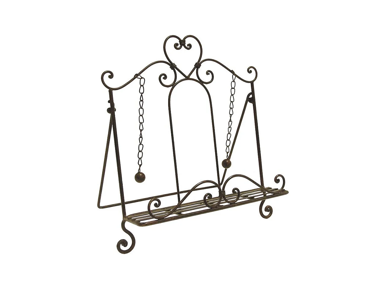 Lutrin de cuisine en métal laqué rouille