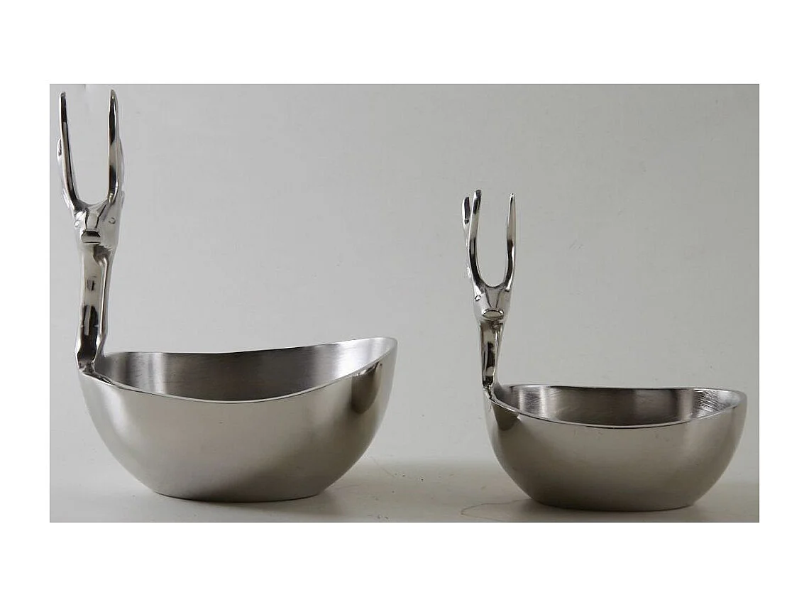 Corbeilles cerf en aluminium (Lot de 2)