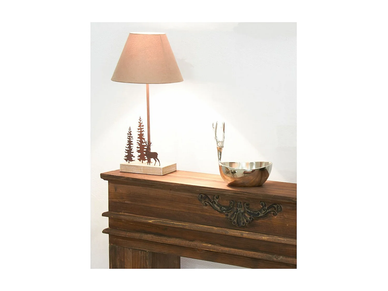 Corbeilles cerf en aluminium (Lot de 2)