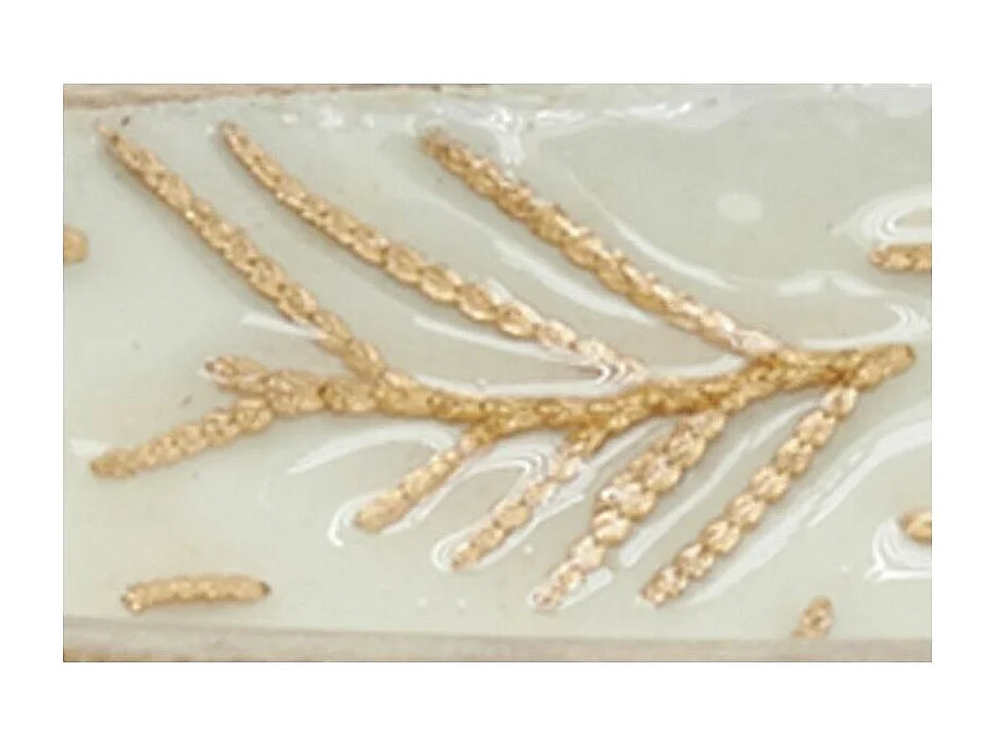 Corbeille en manguier déco fougères Diamètre 18 cm