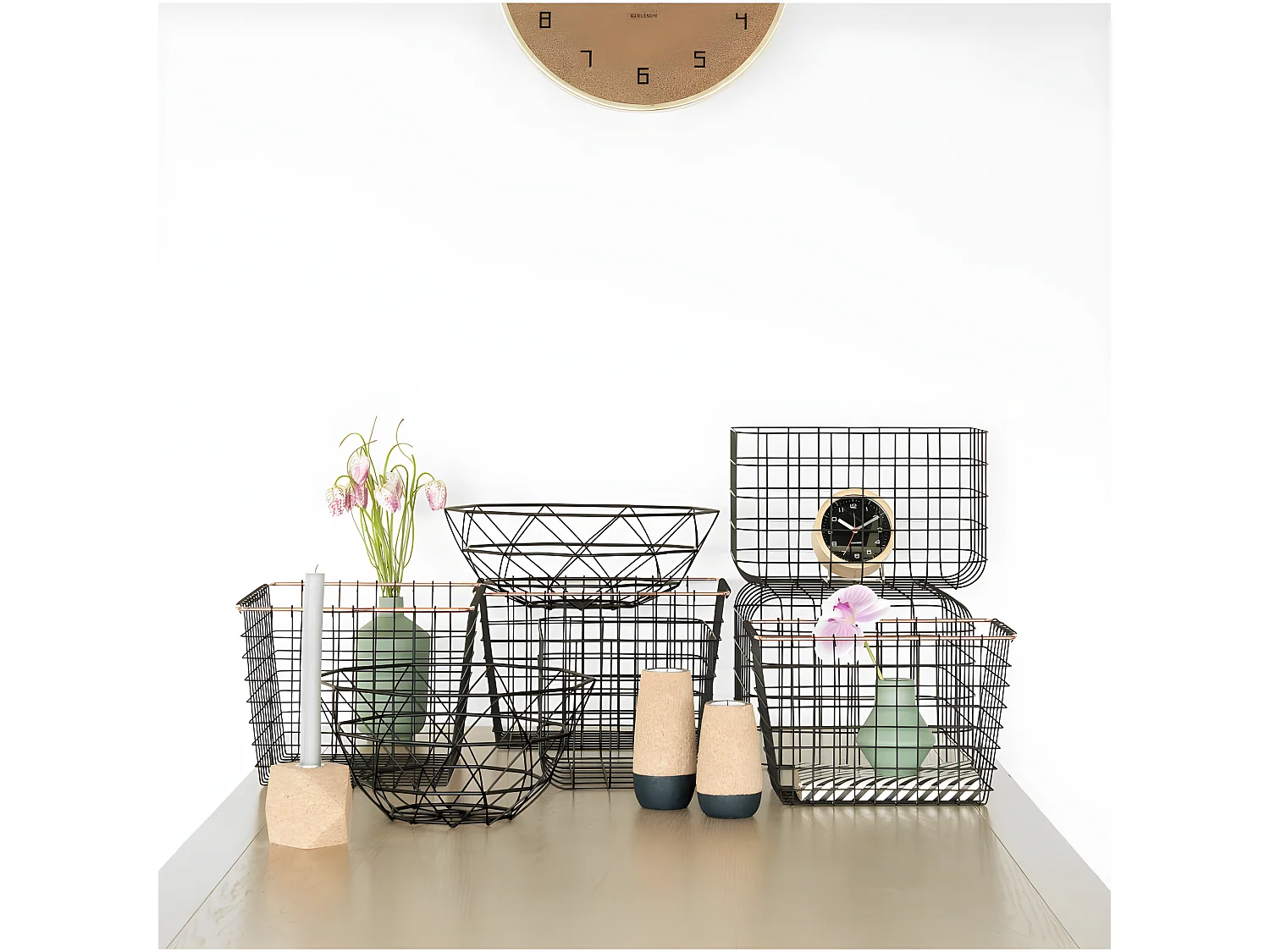 Corbeille à fruits en métal filaire Diamond 35 cm