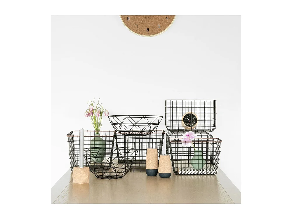 Diamentförmiger Drahtkorb aus Metall 30 cm