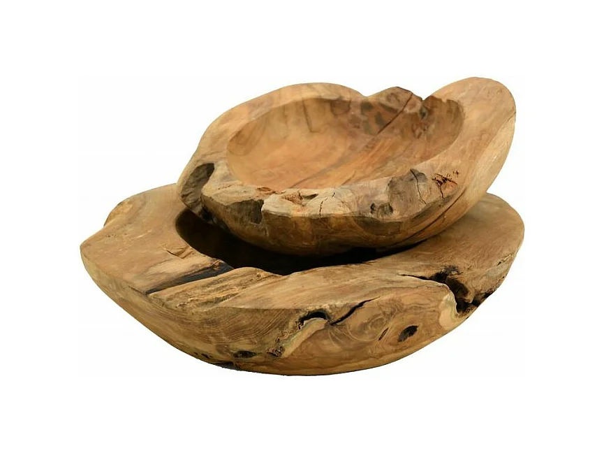 Corbeille en teck recyclé 40 cm