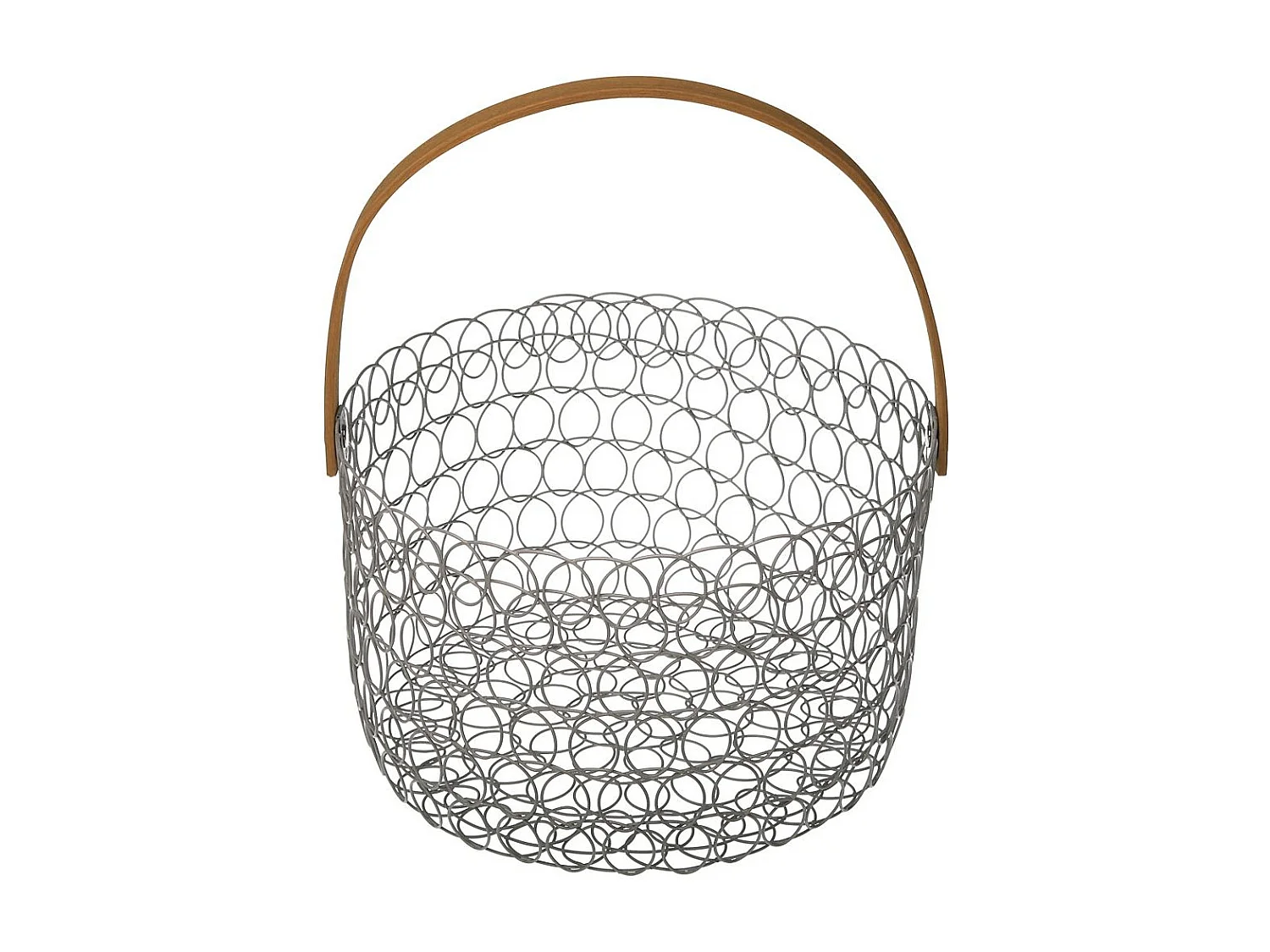 Cesta de fruta redonda de alambre de 24 cm