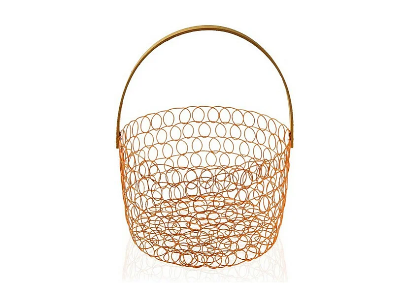 Cesta de fruta redonda de alambre de 24 cm