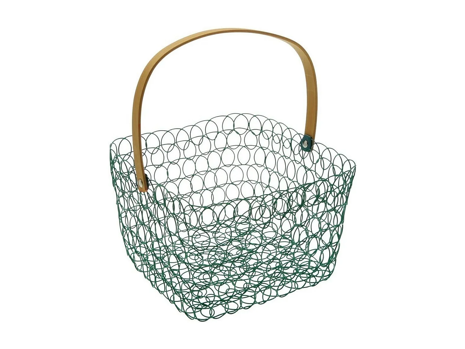 Corbeille à fruits carrée fil métallique 24 cm