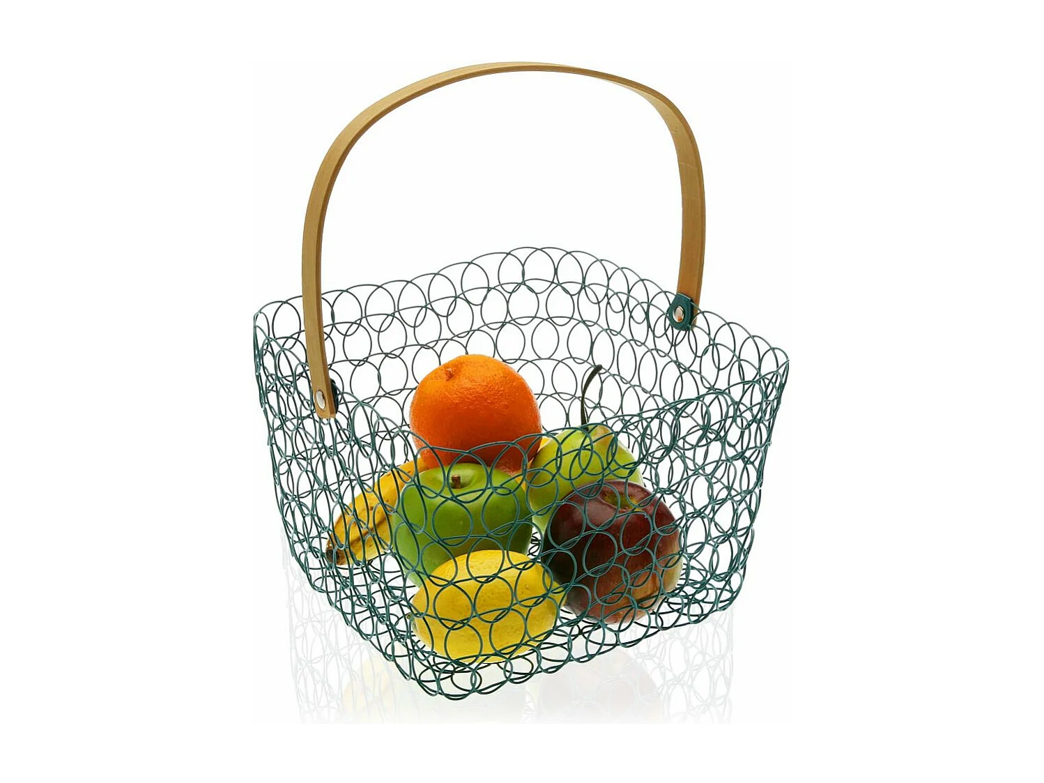 Corbeille à fruits carrée fil métallique 24 cm