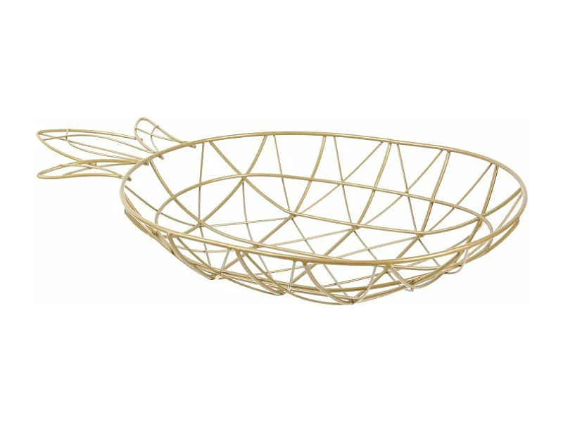 Ananasförmiger goldenfarbene Drahtkorb