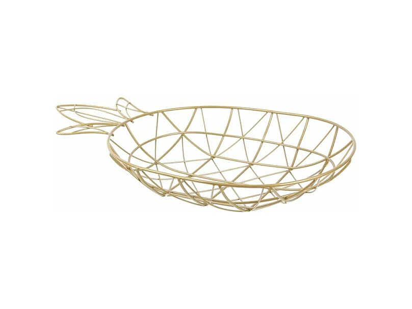 Corbeille à Fruits "Forme Ananas" 35cm Or