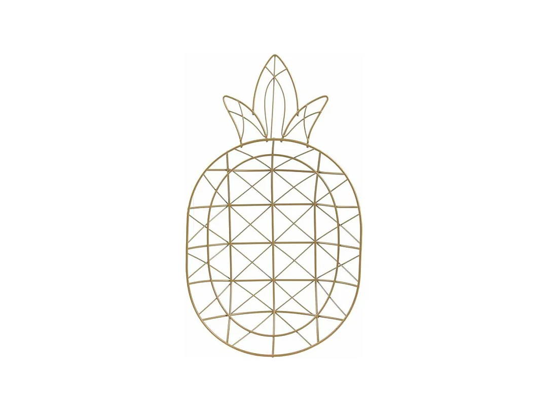 Corbeille à Fruits "Forme Ananas" 35cm Or