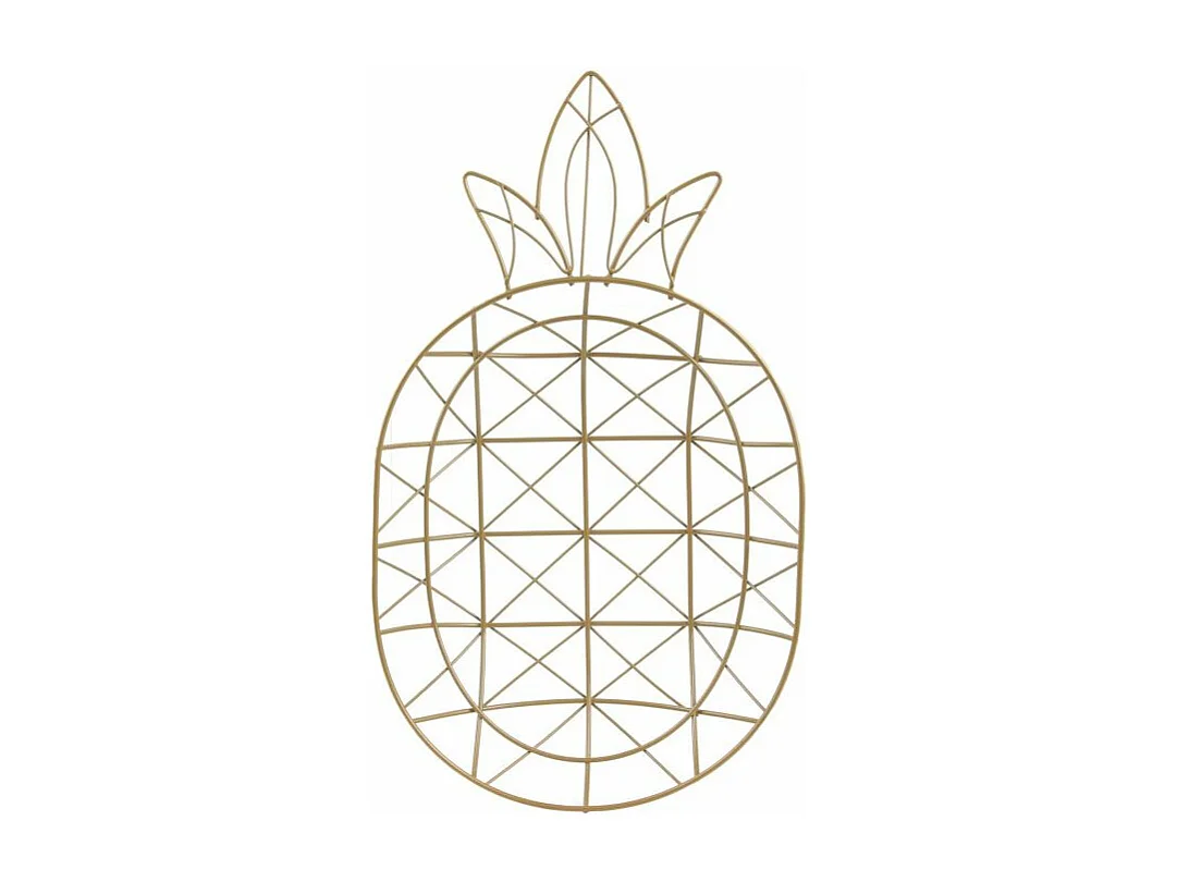 Ananasförmiger goldenfarbene Drahtkorb