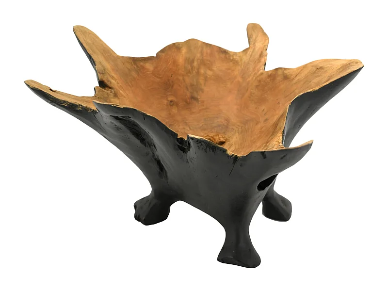 Sternförmiger Korb aus Teakholz