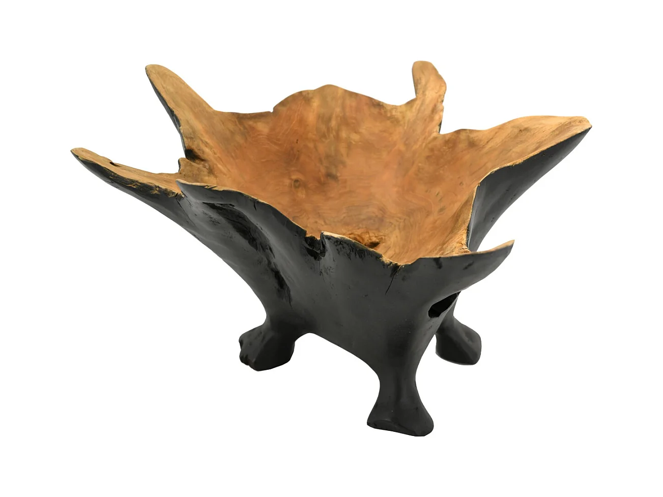 Sternförmiger Korb aus Teakholz