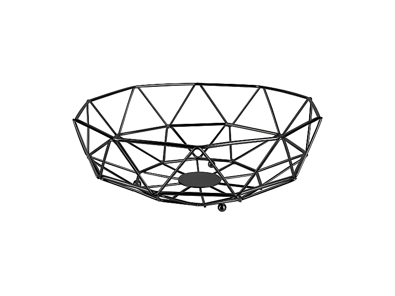 Corbeille à Fruits "Forme Géométrique" 28cm Noir