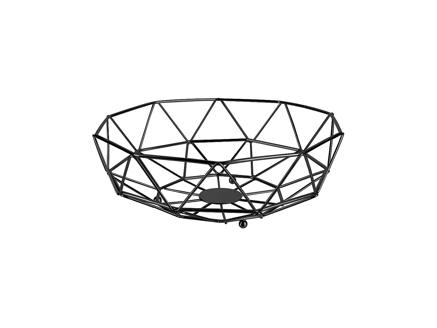 Corbeille à Fruits "Forme Géométrique" 28cm Noir
