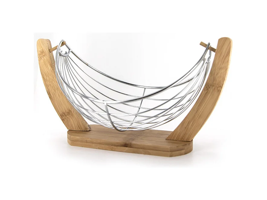 Corbeille A Fruits Balancelle Marron, Argent
