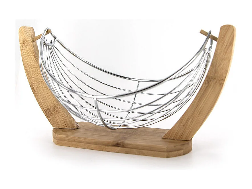 Corbeille A Fruits Balancelle Marron, Argent