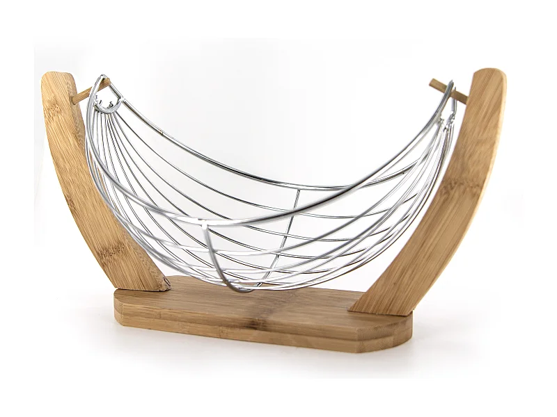 Corbeille A Fruits Balancelle Marron, Argent