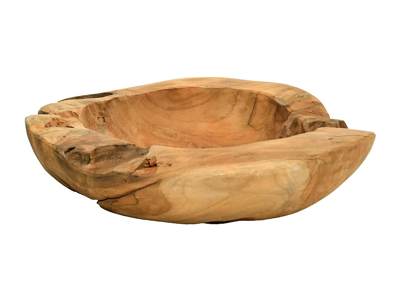 Corbeille en teck recyclé 30 cm