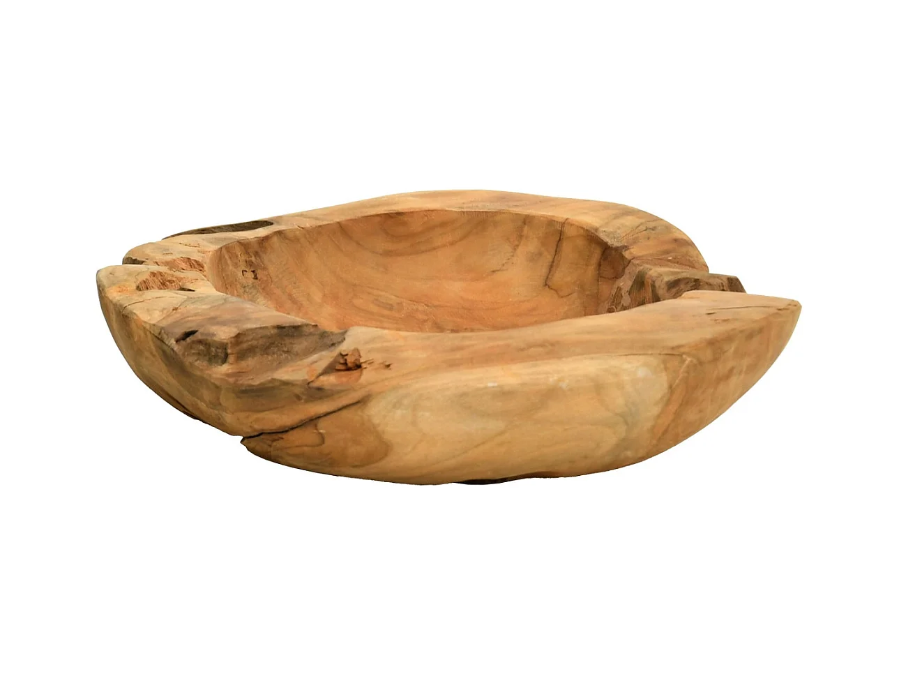 Corbeille en teck recyclé 30 cm