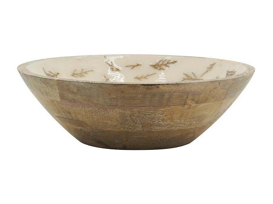 aus Mangoholz mit Farn Motiv