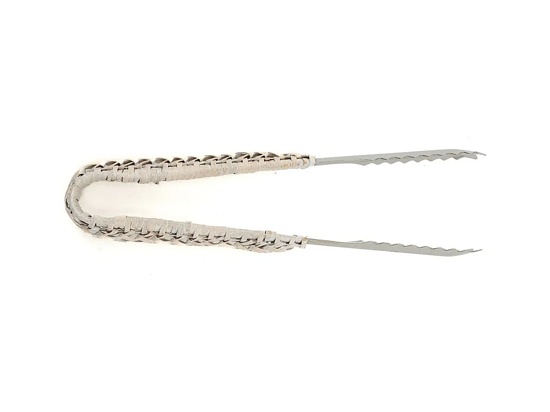 Seau à glace en rotin avec pince