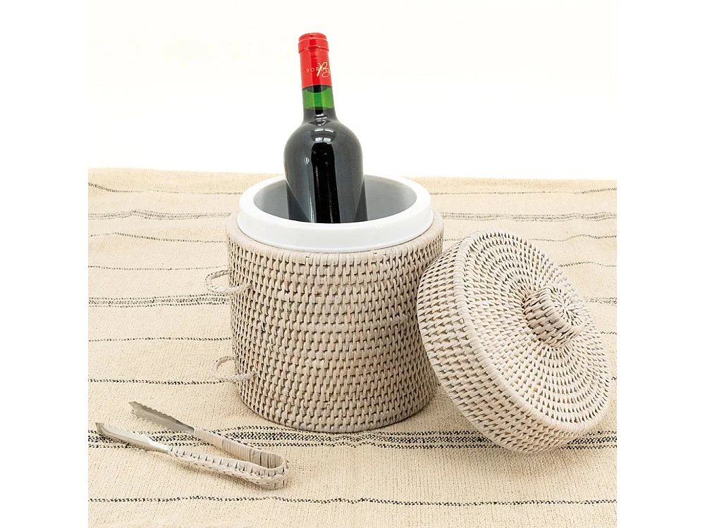 Cubitera de ratán con pinza