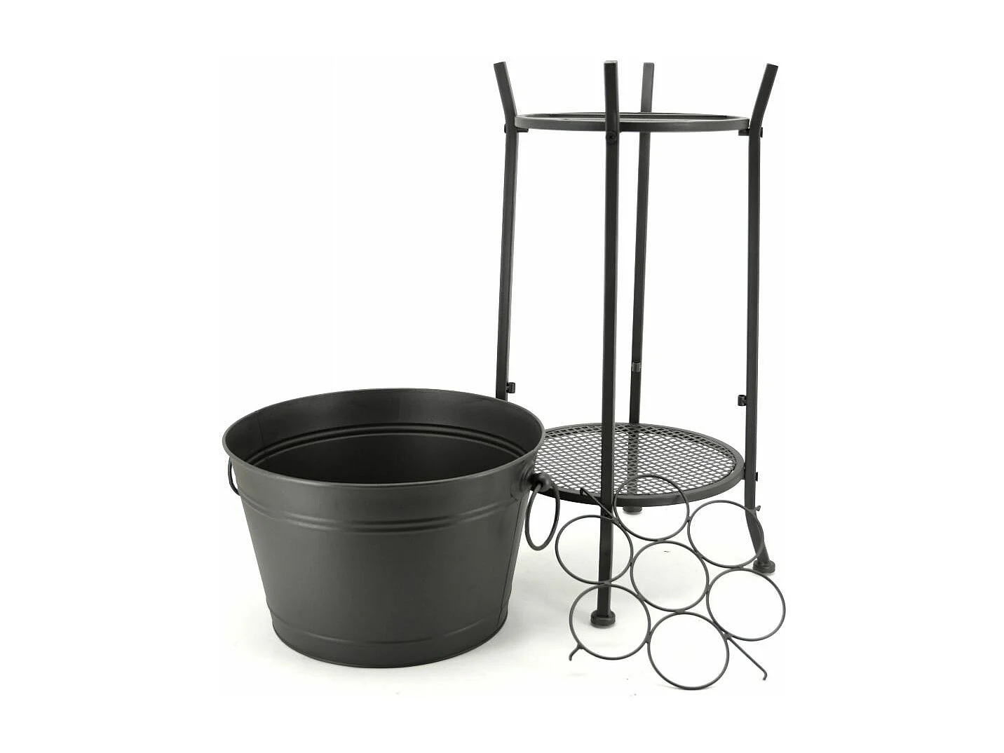 Seau à glace sur pied en métal