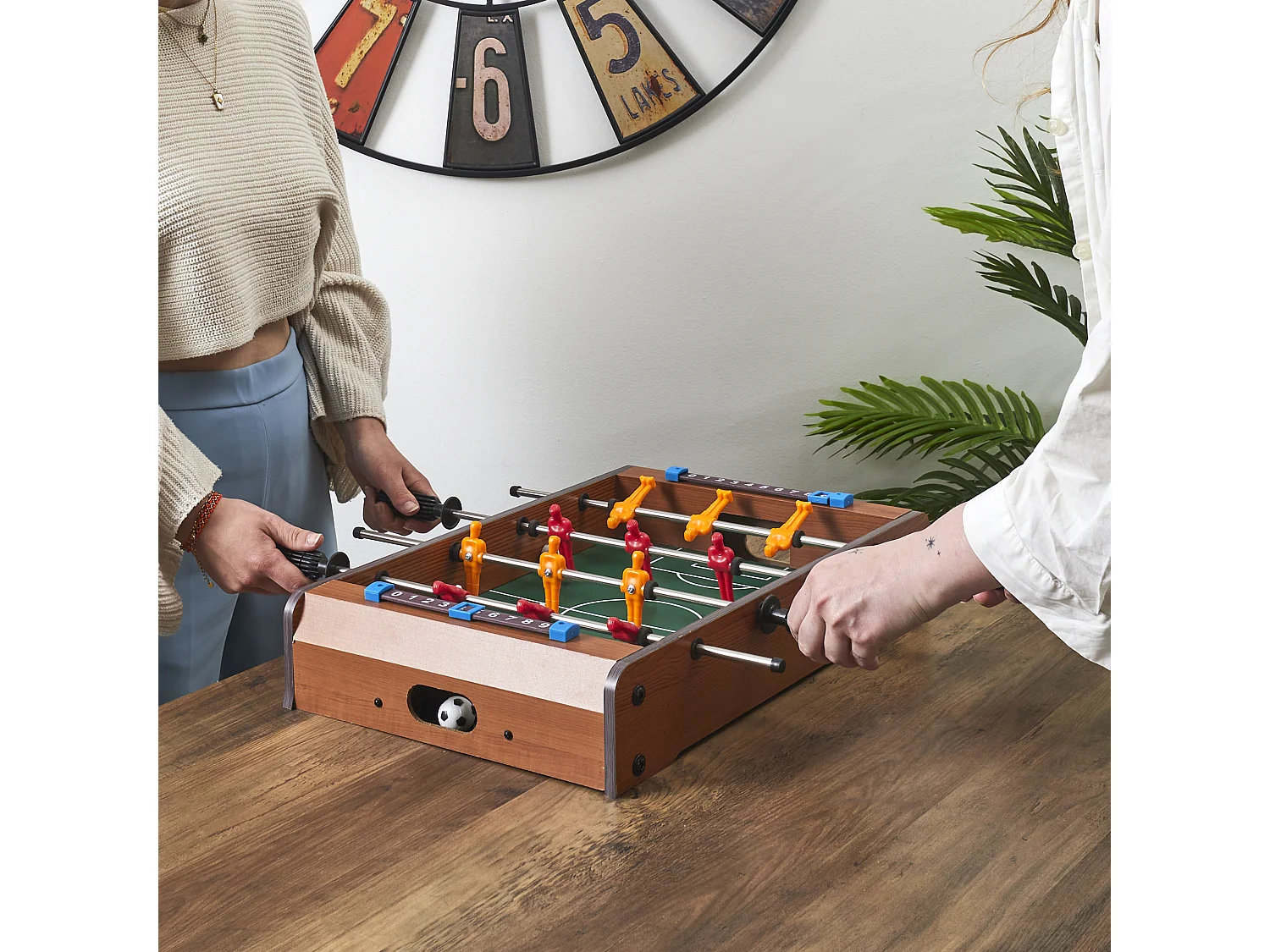 Jeu De Table Baby Foot Marron