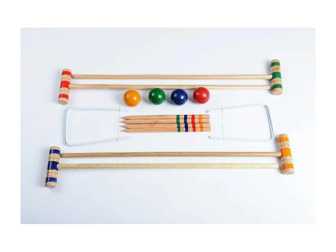 Krocketset Kind aus Holz