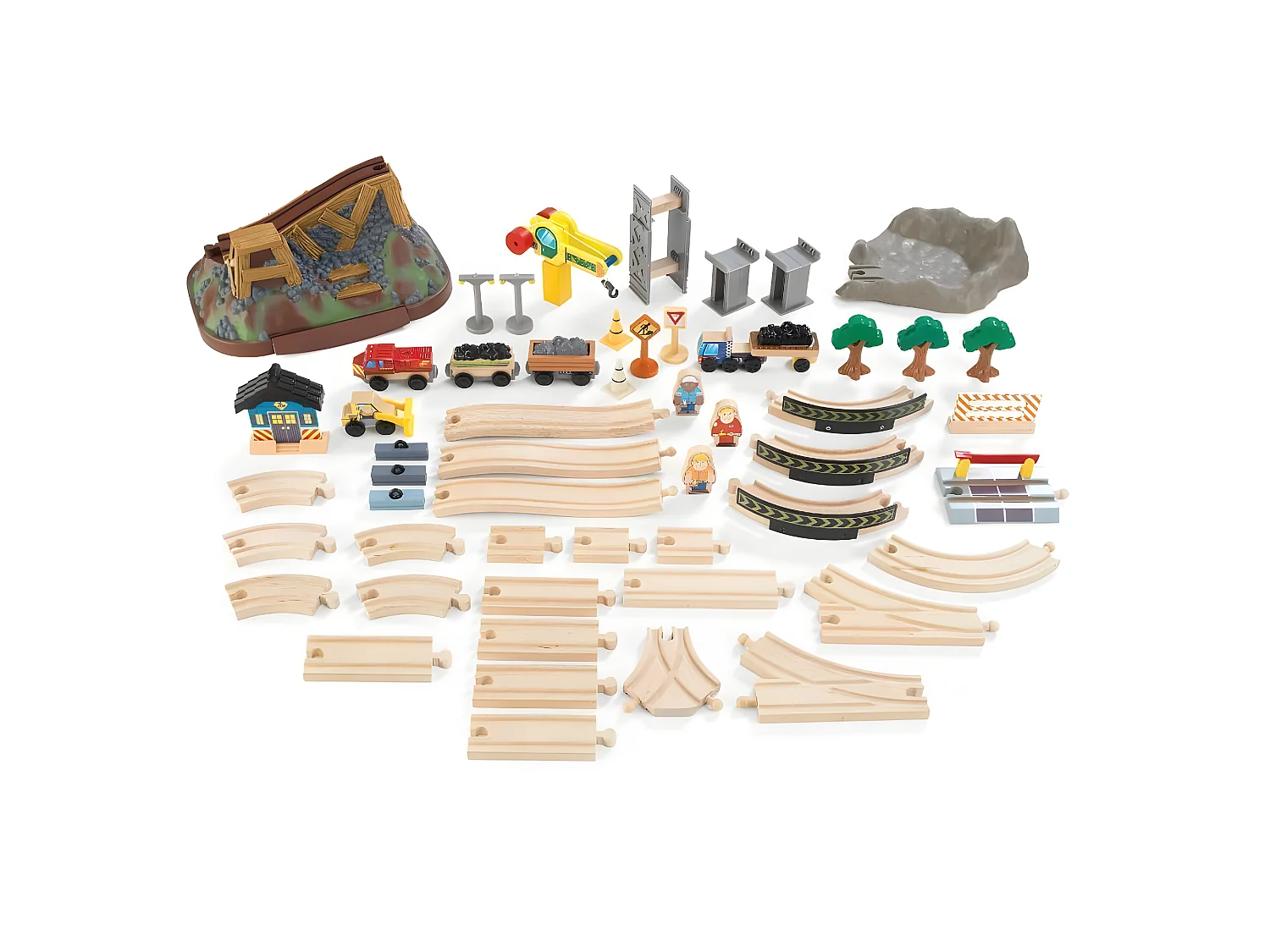 Circuit de train en bois enfant Bucket top