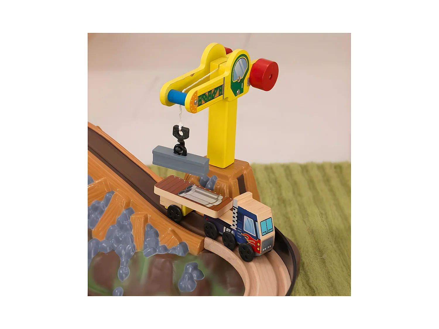 Circuit de train en bois enfant Bucket top