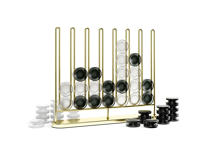 Vier gewinnt-Spiel aus Messing "Stax"