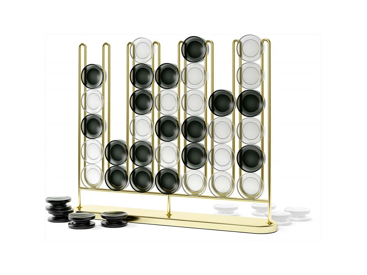 Vier gewinnt-Spiel aus Messing "Stax"