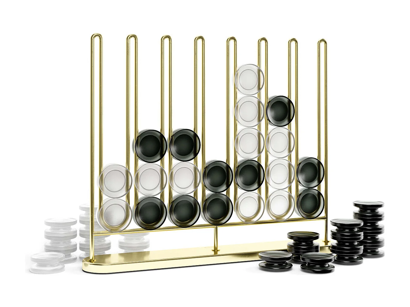 Vier gewinnt-Spiel aus Messing "Stax"