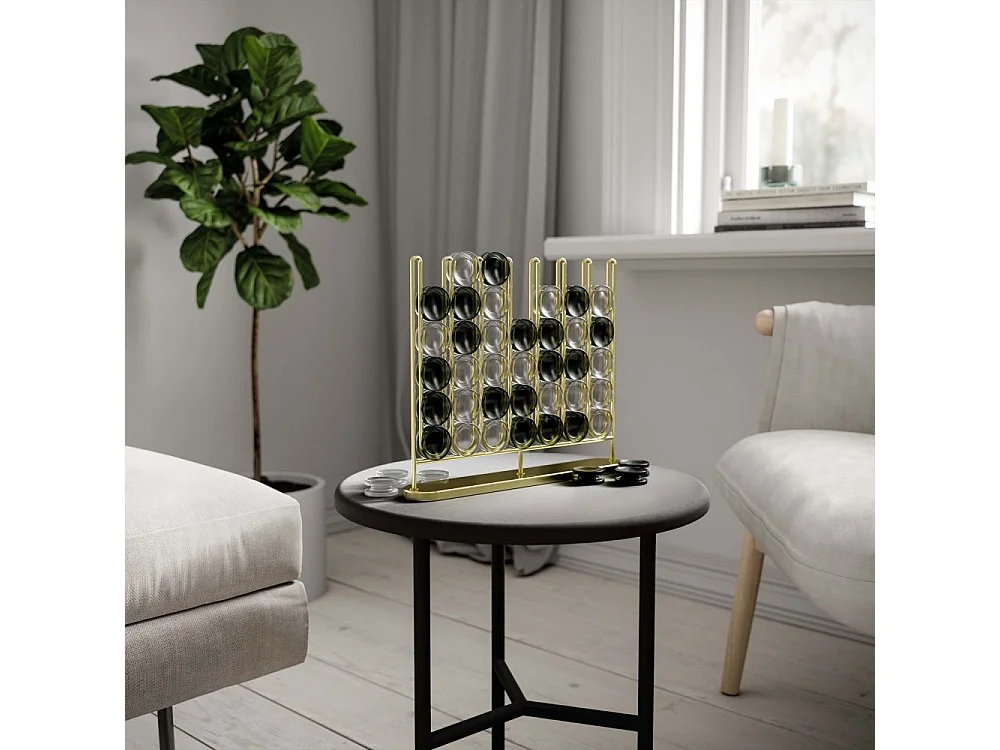 Vier gewinnt-Spiel aus Messing "Stax"