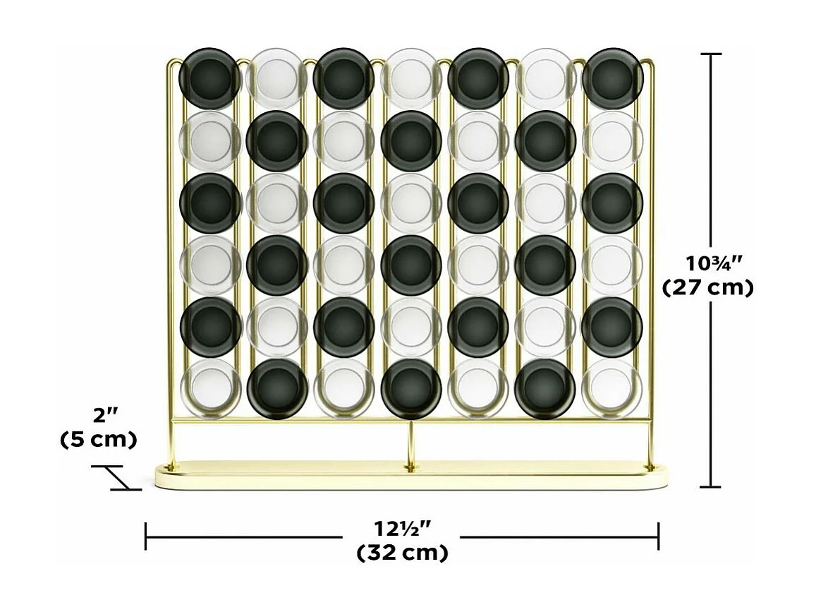 Vier gewinnt-Spiel aus Messing "Stax"