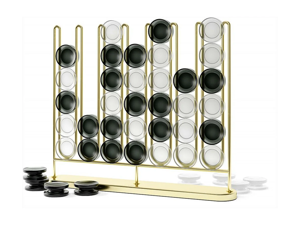 Vier gewinnt-Spiel aus Messing "Stax"