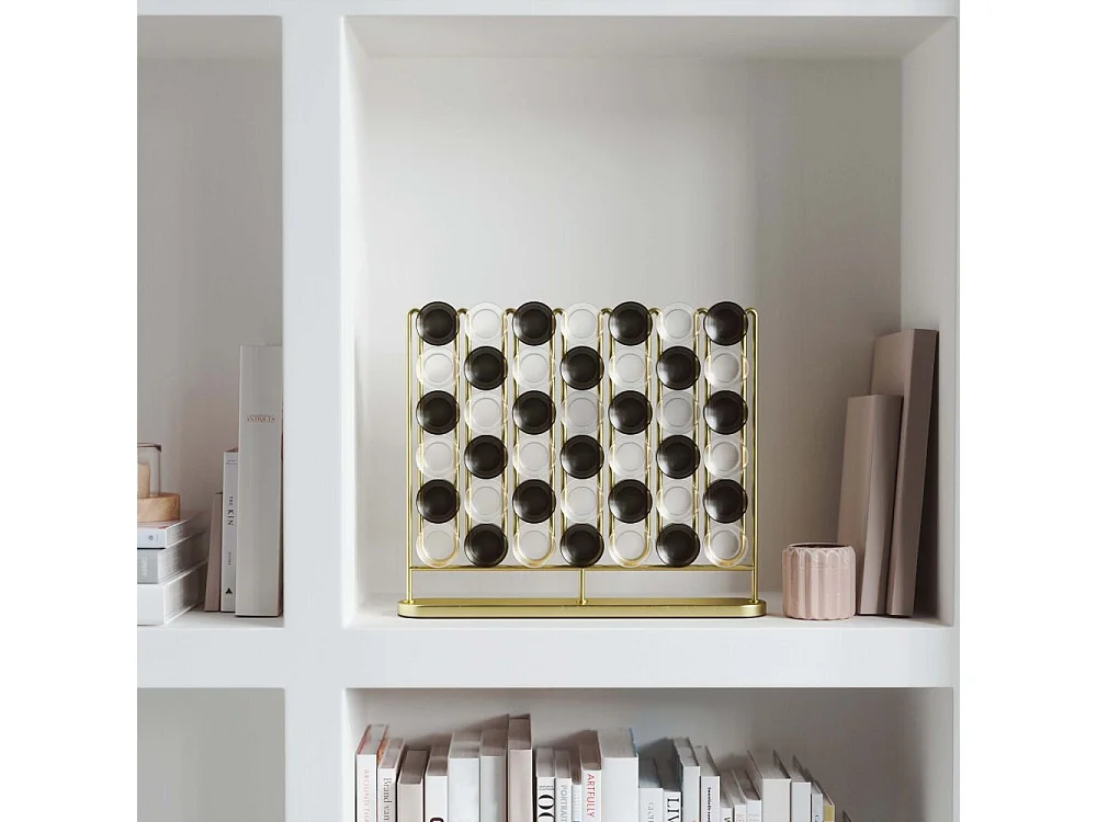 Vier gewinnt-Spiel aus Messing "Stax"