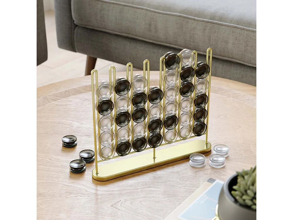 Vier gewinnt-Spiel aus Messing "Stax"