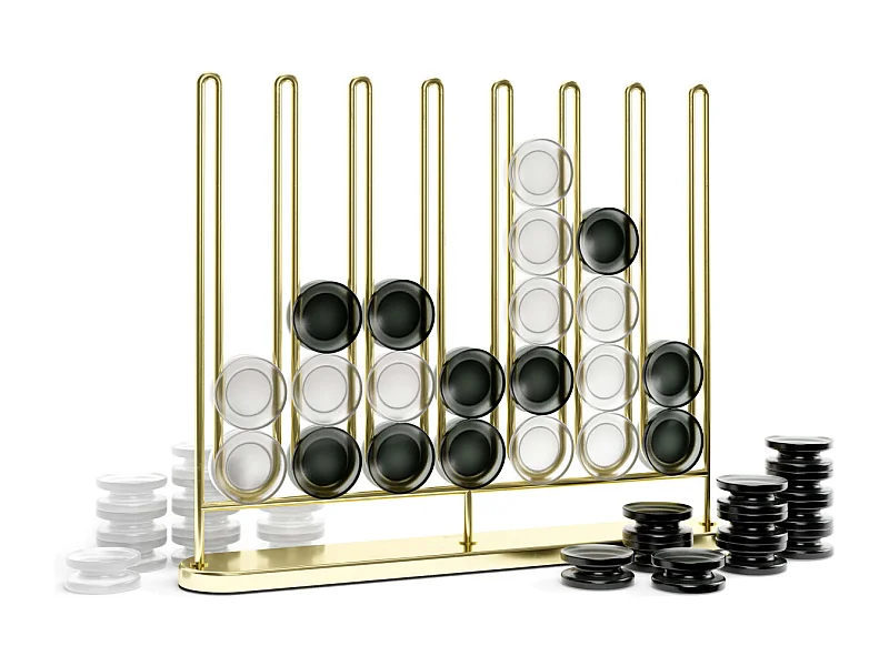 Vier gewinnt-Spiel aus Messing "Stax"