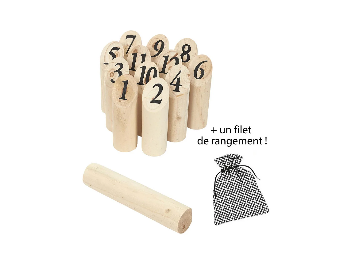 JEU DE QUILLES EN BOIS NORDIQUE M6
