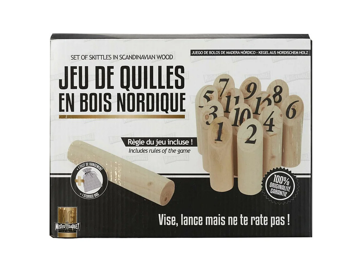 JEU DE QUILLES EN BOIS NORDIQUE M6