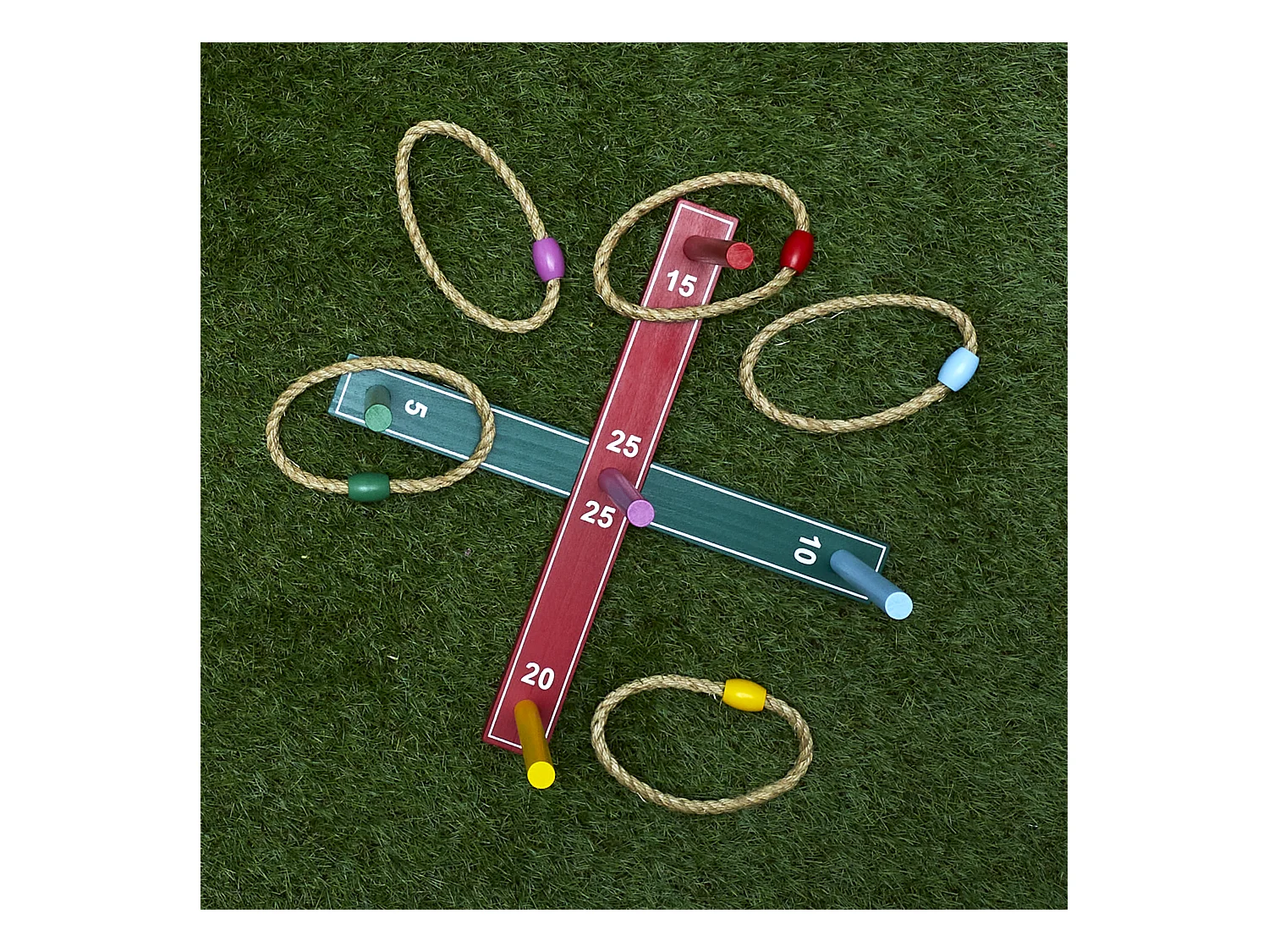 Jeu Exterieur Lancer Anneaux Bleu, Rose, Marron